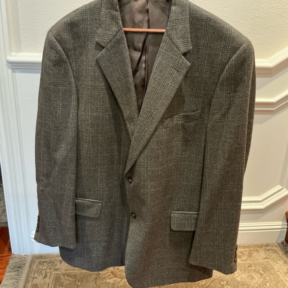 Men's Gray Plaid Blazer
